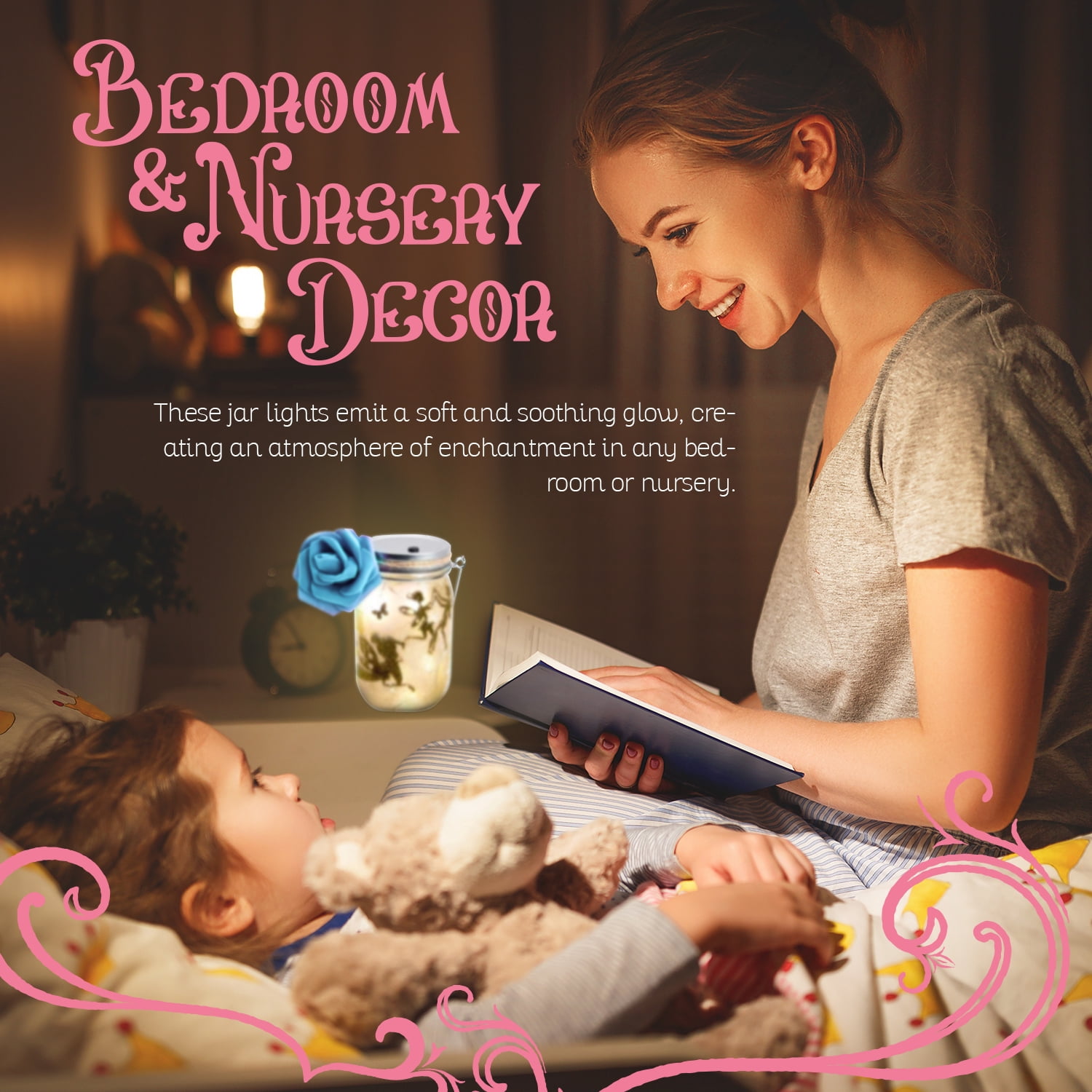 DIY Fairy Night Lights Craft Kit for Kids Ages 4–12, Fairy Lantern Jar Craft Set with Battery Powered Lights, Glitter & Decorations for Bedroom, Birthday & School Projects