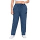 thumbnail image 1 of Amzcrzy Pantalones deportivos clásicos mujer plus size (L-5XL) - cintura elástica alta, cordón, bolsillos, pierna recta cómoda Azul, 1 of 6