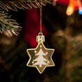 thumbnail image 4 of MesaSe Christmas Ball Painted Six Pointed Star Shaped Ball Christmas Pendant Christmas Decoration Props Christmas Holiday Decoration A Box Of 5 Pieces, 4 of 6