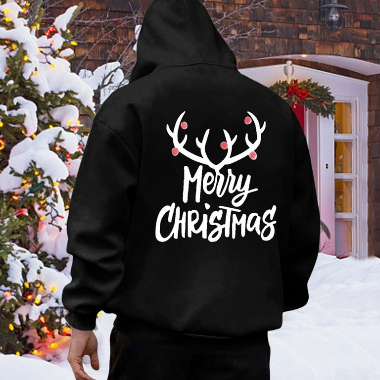 GHSOHS Oversized Christmas Hoodies for Men Fashion Back Printing