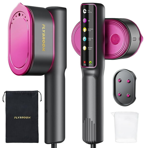 Steamer for Clothes, 1200W Portable Travel Steamer & Iron 2-in-1 with LED Touch Display, 5 Steam Modes, 13s Fast Heat Up, Ceramic Heating Plate, 110ml Tank, Compact Garment Steamer for Home & Travel