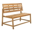 thumbnail image 4 of Safavieh Ruben Outdoor Convertible Bench and Table, Teak Finish - Natural, 4 of 12