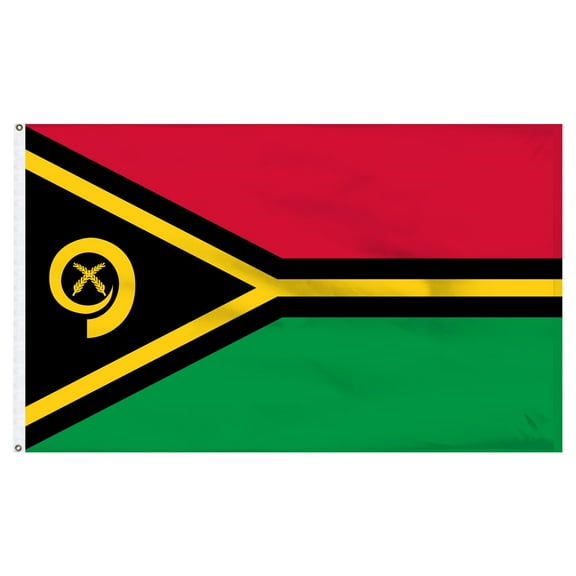 Vanuatu 3ft x 5ft Nylon Flag with Pole Hem Only - Banner