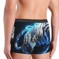 thumbnail image 3 of KLL Futuristic Blue Light White Tiger Men's Cotton Boxer Briefs Underwear-XX-Large, 3 of 8