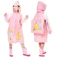 Odeerbi Kids Rain Coats Boy Girl Rain Jacket Waterproof Hooded Ponchos