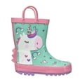 thumbnail image 7 of CoXist Kid's Waterproof Rain Boots with Easy Pull Handles for Boys & Girls in Pink Unicorn Size 6 (Toddler), 7 of 7