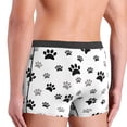 thumbnail image 4 of Men's Boxer Briefs, Cute paw prints black grey Soft Comfy Mens Underwear Boxer Briefs Breathable With Widen Waist, 4 of 7