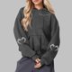 thumbnail image 1 of Heisall Womens Hoodies Halloween Print Hooded Longline Sweatshirts Long Sleeve Pocket 2025 New Arrival Autumn Winter, 1 of 3