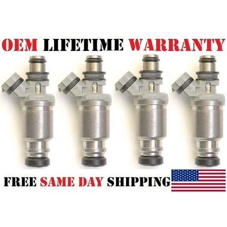 x4 OEM DENSO Fuel Injectors 1990-1992 GEO Prizm 1.6L I4 (P# 2325016120 Refurbished)