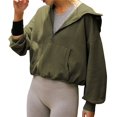 thumbnail image 1 of Sudaderas con Capucha para Mujer, Conjuntos de Moda de Otoño, Sudaderas Deportivas, Chaquetas con Cremallera de Invierno Estilo Y2K, Tops Oversize y Ropa Verde S, 1 of 8