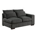 thumbnail image 2 of Sectional With 2 Ottomans - Dark Gray Linen, Supportive Foam Cushions Linen Gray, Quality And Comfort, 2 of 2