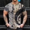 thumbnail image 2 of YDLCAFD Hommes Mode Décontractée T-Shirt Imprimé 3D Col Rond Slim Manches Courtes Blouse, 2 of 4