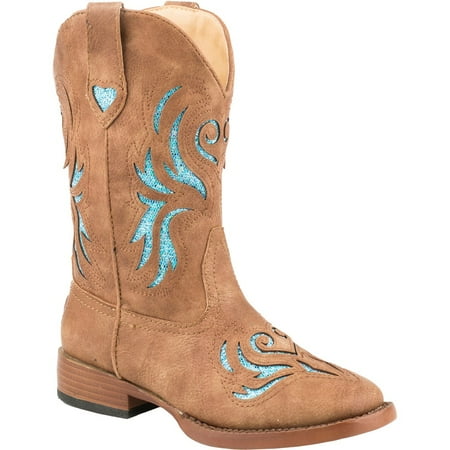 

Roper Kids Girls Glitter Breeze Square Toe Casual Boots Mid Calf