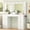 White, variant on Winkalon Vanity Desk with Mirror and LED Lights, 43'' Makeup Vanity with 6 Drawers, Vanity Table with Power Outlet for Bedroom Dressing Room, White
