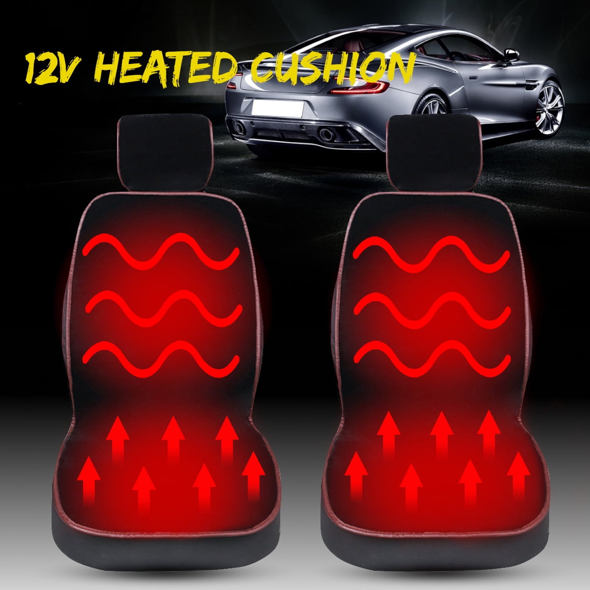 Universal For Car Truck SUV Home Office Chair Pet Heating Pad Heated Car Seat Pad Heated Seat Cushion 5V Car Heat Seat Cushions For Cold Weather And Winter