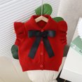 thumbnail image 6 of KYAIGUO Kids Toddler Girls Knit Sweater Vest Outwear Baby Spring Waistcoat Outerwear Little Boys Girls Button Ruffle Cardigan Sleeveless Jacket Outwear,Size 1-5 Years, 6 of 8