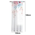 thumbnail image 2 of 40*60 Gray Cortinas florales, cortinas de acuarela floral del dormitorio, ventanas florales de media vid, 2 of 5