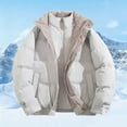 thumbnail image 2 of Puffer Jacket Men Heavyweight Warm Winter Coats Windproof Thermal Insulated Jackets Thick Down Outwear with Pockets, 2 of 4
