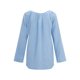 thumbnail image 2 of Blusa de mujer Camisa de color sólido de manga larga Costura de encaje Blusa suelta informal Ropa de otoño, Azul, M Speravity AP003723-22, 2 of 5