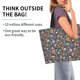 thumbnail image 2 of Balery Wildflowers Bolsa Tote Estilo Estético con Cremalleras, Bolsa de Hombro, Bolsa de Compras Grande y Plegable, 2 of 8
