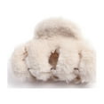 thumbnail image 5 of Women Hair Claw Solid Color Soft Fluffy Plush Anti-slip Strong Claw Lighweight Portable Lady Hair Gripper Hair Organization Clamp, 5 of 8