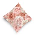thumbnail image 5 of Pink Rose Flower Throw Pillow Covers Couch Pillowcases Decor for Bed Sofa 18" x 18", 5 of 7
