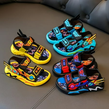 

Boys Cartoon Beach Sandals - Wear-Resistant Non-Slip Comfy Summer Shoes