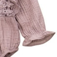 thumbnail image 4 of MesaSe Baby Girls Solid Color Long Sleeve Ruffle Romper Autumn Outfit 0-24 Months, 4 of 5