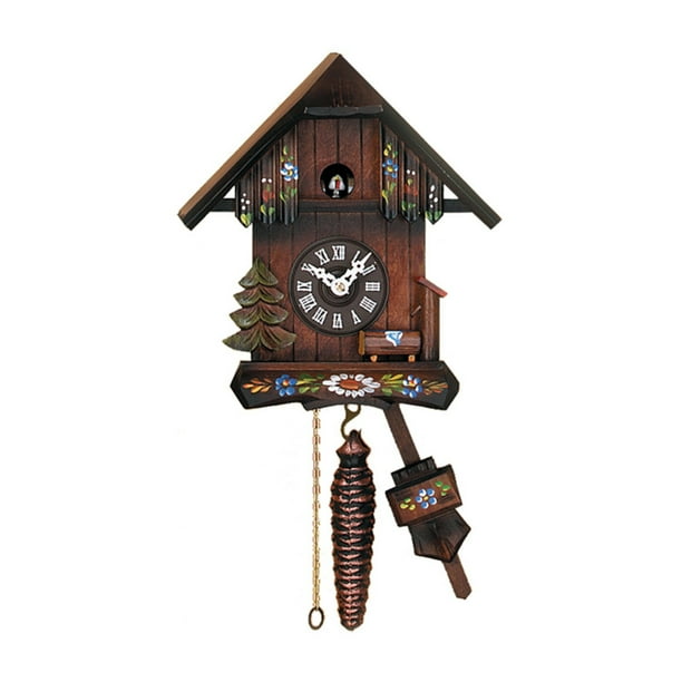 River City Clocks 98608 Flowers Quarter Call Cottage Cuckoo Clock