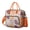 Orange-36, variant on Vintage Bohemian Lunch Tote for Women, Dual Compartment Rustic Cooler Bag, Leakproof and Foldable Lunch Box with Tribal Style for Office or Travel