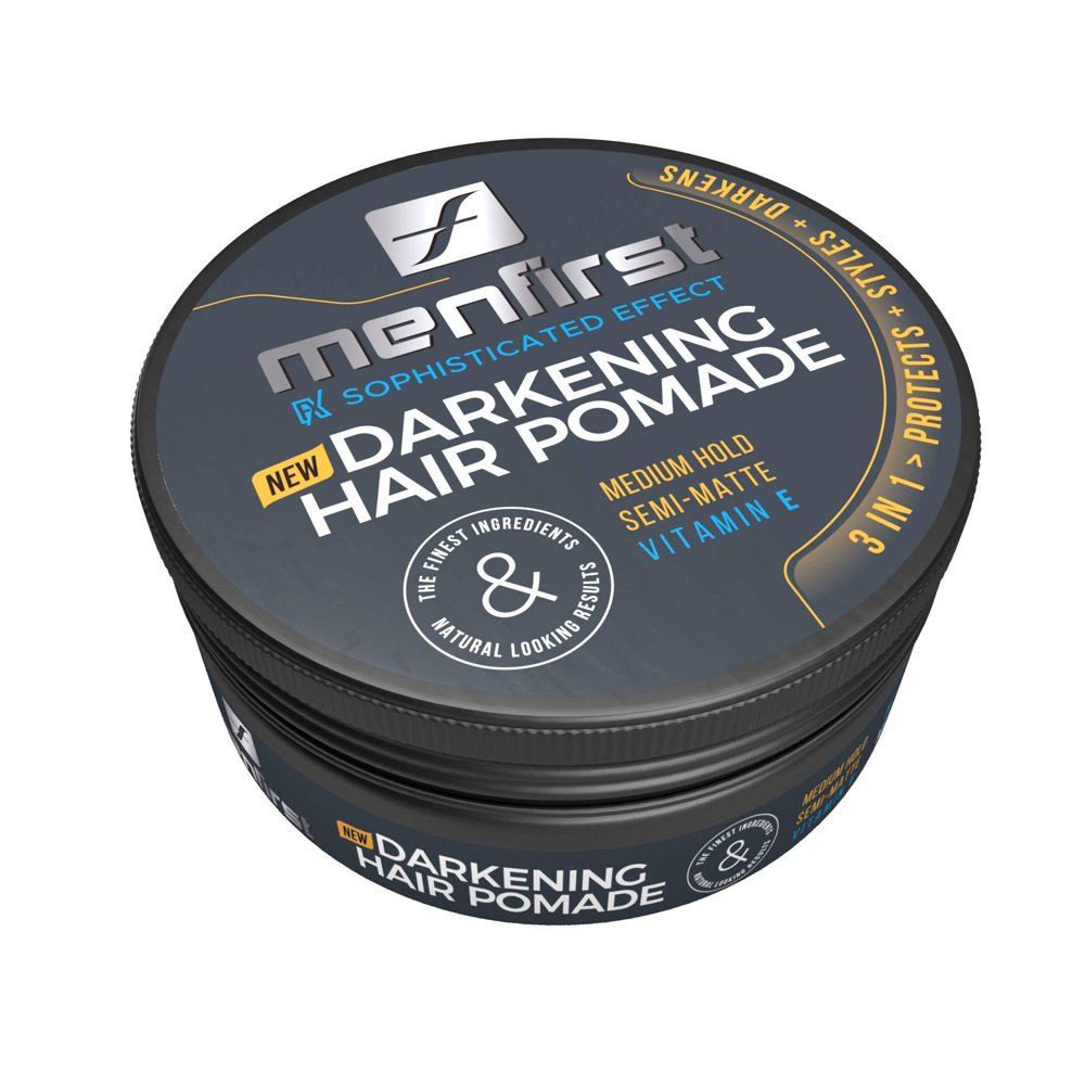 Menfirst Darkening Hair Pomade Medium Hold Styling Paste and Sculpting