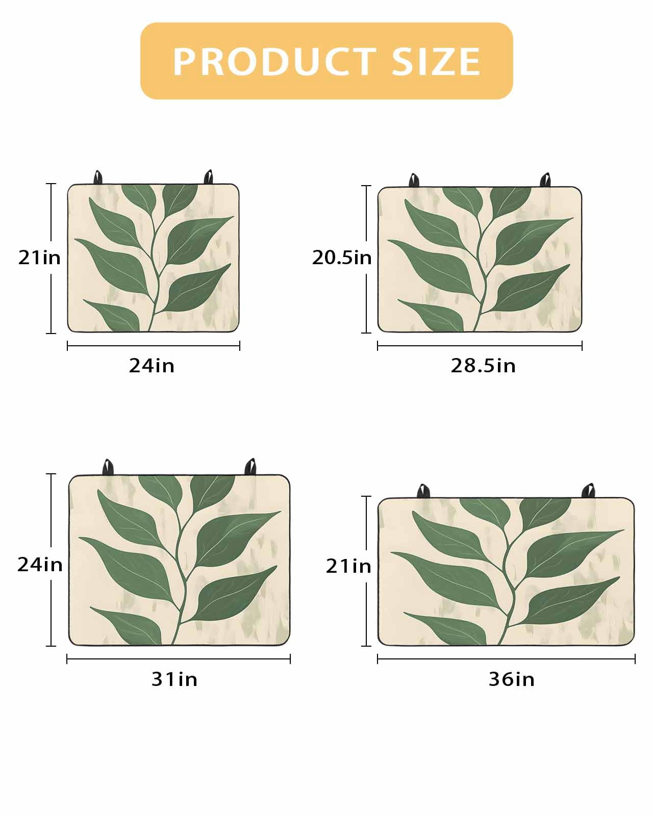nqOlkjepod Large Induction Cooktop Protector Mat 24"x21", Green Botanical Stove Top Covers for Electric Stove, Tropical Leaves Vintage Decorative Stove Burner Cover Mats, Glass Top Stove Cover