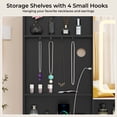 thumbnail image 6 of Ktaxon Large 47.2" Makeup Vanity with 3 Color Lights, Dressing Table w/ USB Charging Station, Adult, Black, 6 of 11
