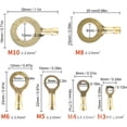 thumbnail image 2 of 300 Pcs Brass Ring Terminals M5 M6 M8 M10 Wire Connector Kit for Equipment Connection,DUBUNS, 2 of 5