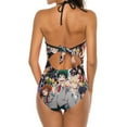 thumbnail image 3 of Mha Boku No Hero Academia Women's Swimwear Strap One Piece Backless Tummy Control V Neck Swimsuit Summer Beach Vacation Bathing Suit, 3 of 7