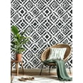 thumbnail image 4 of Western Peel and Stick Wallpaper Black White Geometric Diamond Tribal Wall Mural 23.6in x 9.8ft Self Adhesive Removable Wall Paper Renter Friendly Wallpaper for Nursery Bedroom Cabinets, 4 of 4