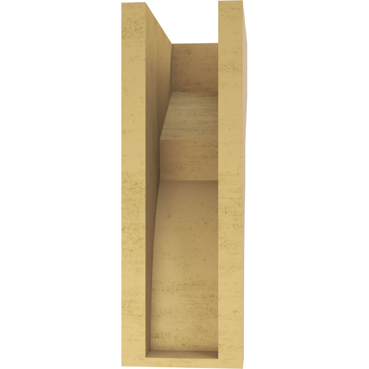 5"W x 10"D x 15"H Classic Monterey Rough Cedar Woodgrain TimberThane Corbel, Primed Tan