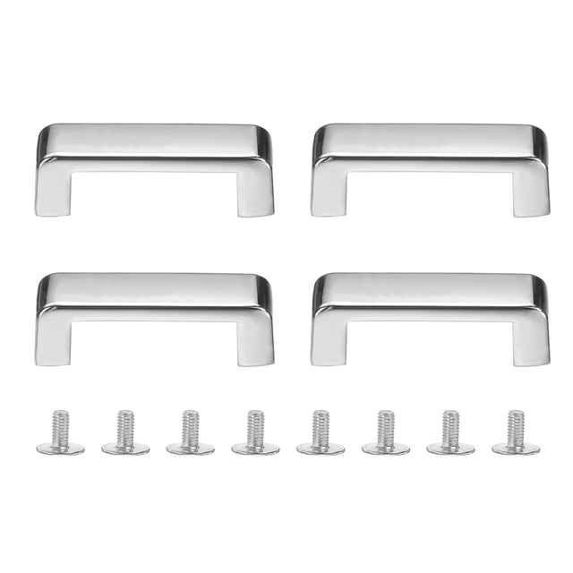 4Pcs Conectores de Hebilla D-Ring de Metal, Hebillas de Aleación en Forma de Puente de Ángulo Recto D-Ring con Tornillos (Gris, 1.1x0.2Pulgadas)