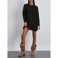 thumbnail image 4 of Faithtur Pull Tricoté Automne Hiver pour Femmes Couleur Unie Manches Longues Col Rond Long Tricoté, 4 of 9