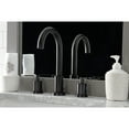 thumbnail image 3 of Kingston Brass FSC8920SVL Serena Widespread Bathroom Faucet with Brass Pop-Up, Matte Black, 3 of 8