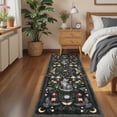 thumbnail image 2 of Nanan 2'x6' Runner Rug Hallway Kitchen Machine Washable Runners Non Slip Bedroom Cat Print Mats for Laundry Room, Black, 2 of 6