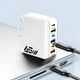 thumbnail image 1 of Cargador rápido de 65W y 6 puertos - 3 bloques de carga USB-C + 3 USB-A • Compact PD GaN de 100W • Adaptador de viaje universal para portátil, teléfono o tableta, 1 of 6