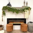 thumbnail image 2 of Guvpev 6FT Norfolk Pine Christmas Garland with 50 LED Lights – Real Touch Faux Greenery Garland Christmas Decorations for Holiday, Mantel, Staircase, Table, Indoor & Outdoor Seasonal Decor, 2 of 9