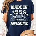 thumbnail image 3 of 70th Birthday T-Shirt Made in 1955 70 Years old Tee Shirt, Sizes S-5XL - Gategoo, 3 of 5