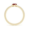 thumbnail image 2 of ANGARA Natural Tilted Pear Ruby Parallel Split Shank Ring in 14K Yellow Gold for Women (Size-6x4mm) | July Birthstone, Birthday, Anniversary, Jewelry Gift for Women | Natural Ruby Ring, 2 of 9