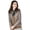 Khaki, variant on Winter Down Coat Thin Padded Hood Mid Length Full Zipper Windproof Plus Size Long Sleeves Pockets Warm Daily Wear Outwear Cotton Jacket