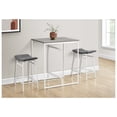 thumbnail image 4 of Counter Height Dining Table - 32" Rectangular Kitchen Table - Small Grey Laminate Table with White Metal Legs - Modern Contemporary Design, 4 of 6