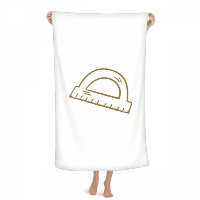 Arc Length Ruler Art Deco Fashion Hand Towel Bath Facecloth Soft Cotton Washcloth