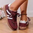 thumbnail image 4 of Rokment Women's Vintage Leopard Running Skate Shoes Comfortable Casual Color Block Lace up Low Top Walking Flat Tennis Sneakers Outdoor Athletic Trainers, 4 of 7