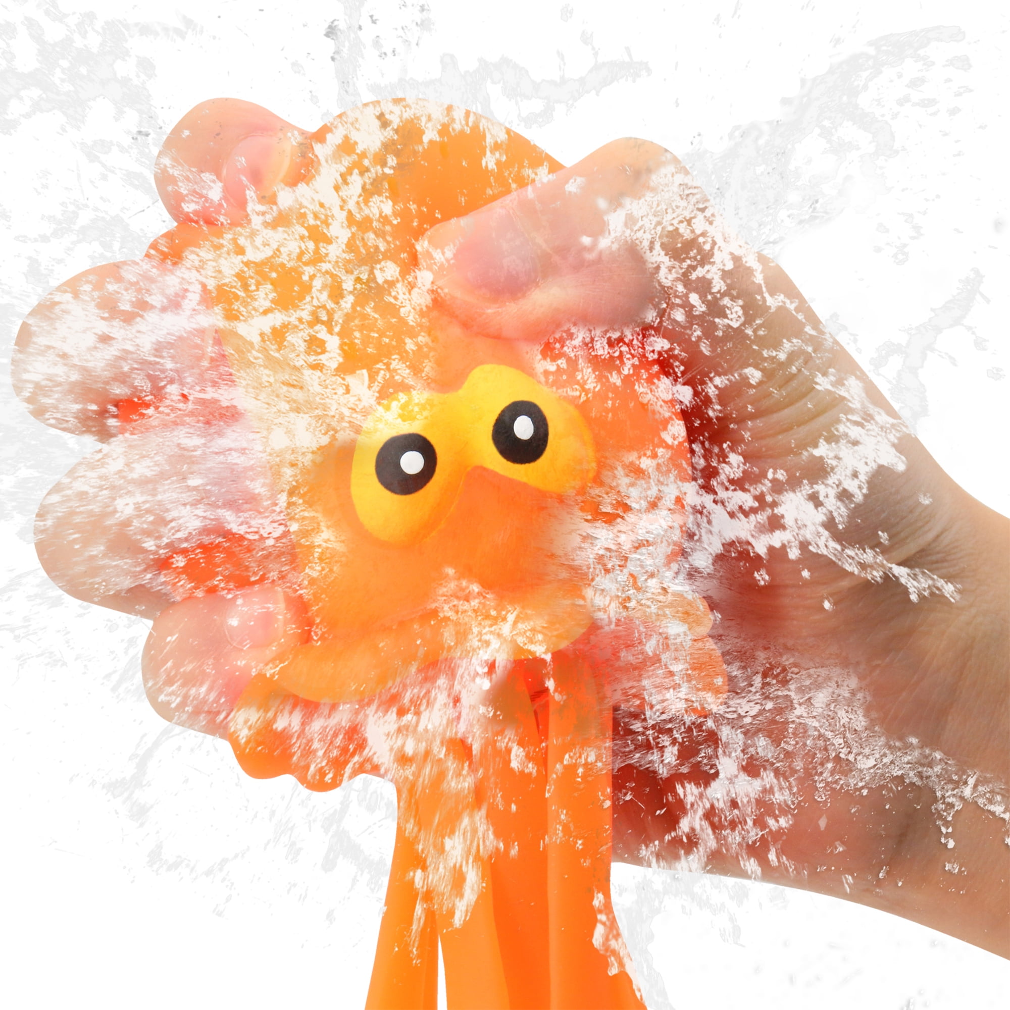 Play Day Squishy Squids Light-up Green Blue Orange Indoor-Outdoor Kids Water Play, Ages 3+, Unisex, 3 Pack
